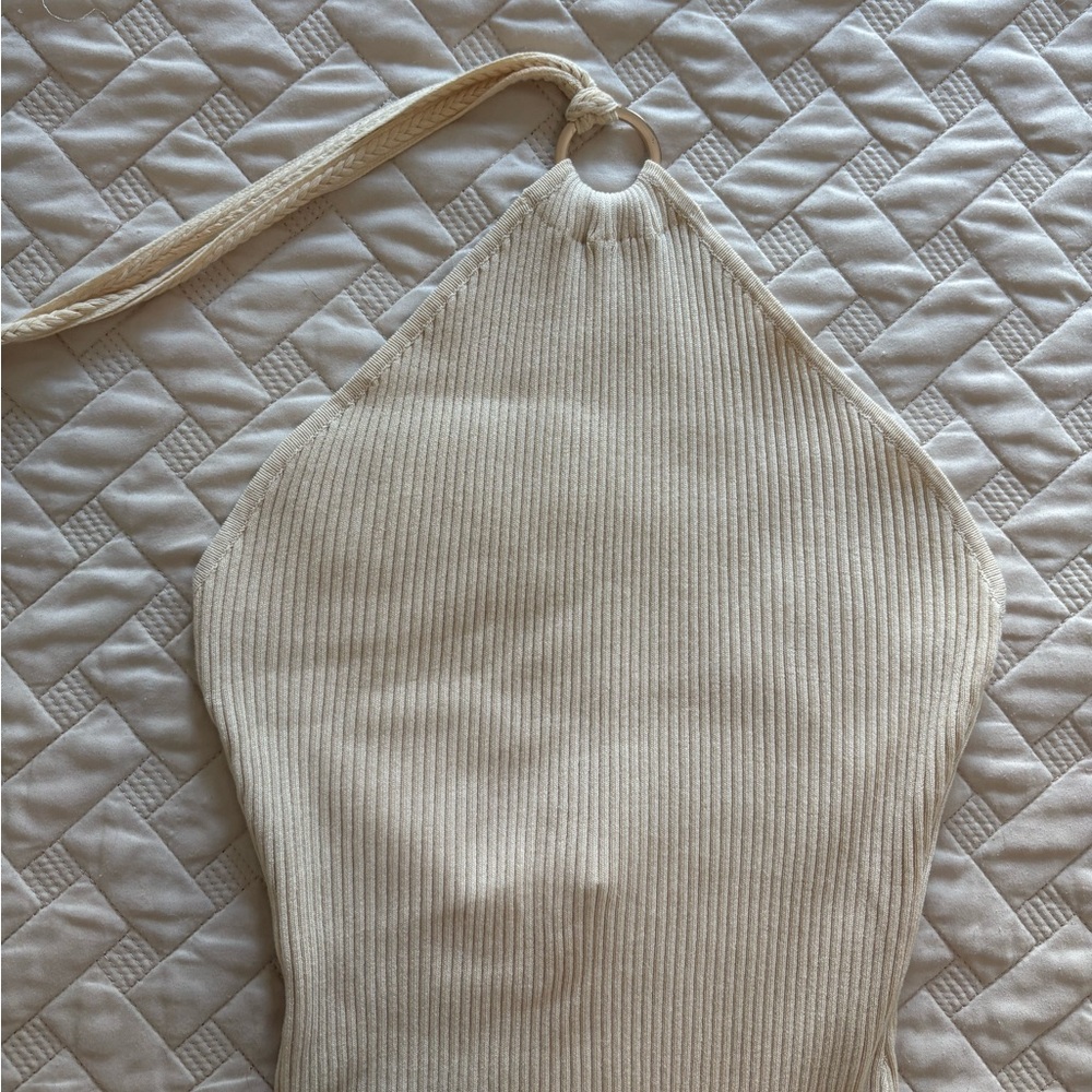 Pink Lily Beige halter dress